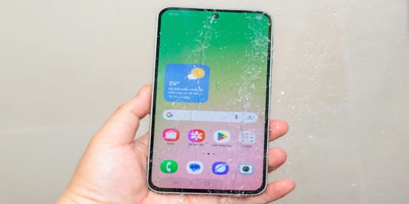 Samsung Galaxy A56 5G phiên bản màu đen than với khả năng chống nước IP67
