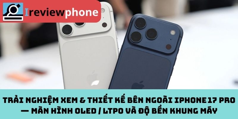 Trải nghiệm xem & thiết kế bên ngoài iPhone 17 Pro — Màn hình OLED / LTPO và độ bền khung máy